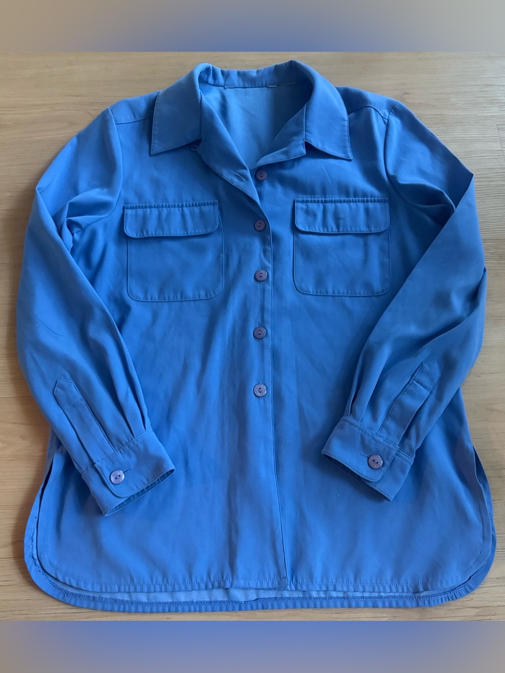 Suede Feel Button-Front Shirt